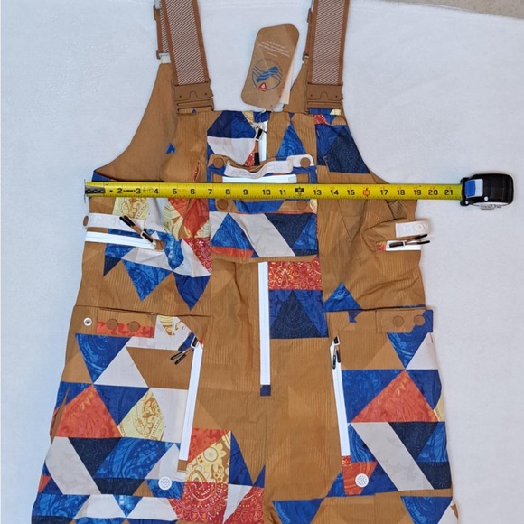 Free People- FP MOVEMENT Care FP On The Ascend Printed Insulated Ski Bib Overall - Picture 10 of 12